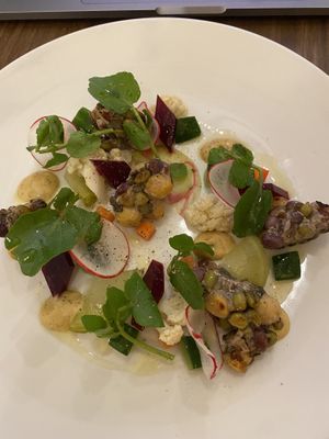 Homemade tempeh and greens (not for the faint hearted)  #Veganuary at Orka in Hong Kong Island