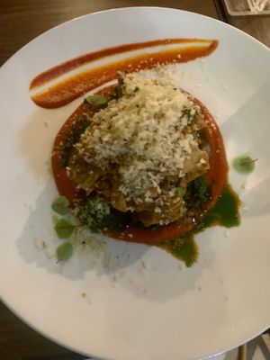 Banana Blossom Eggplant Stack was good at Orka in Hong Kong Island