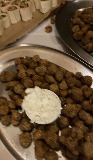 The yummies mushroom balls in the world  at The Ravenswood in East Grinstead