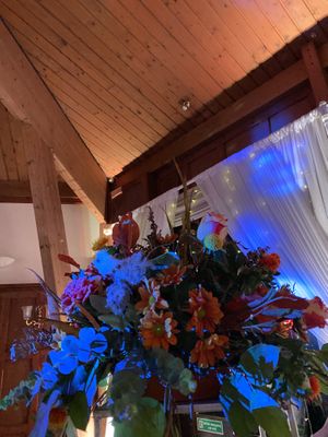 Table centrepiece  at The Ravenswood in East Grinstead