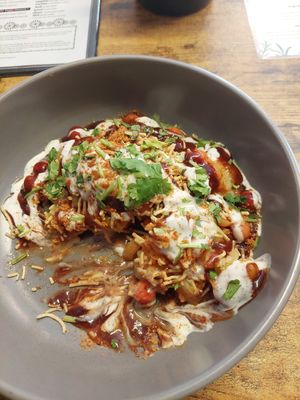 Aloo tikki chat at 5Tara in Sheffield