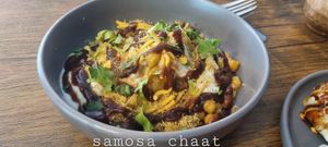 Samosa chaat at 5Tara in Sheffield