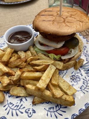 Vegan burger with Tofu   at Lili's in Sibiu