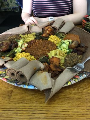 Vegan combo for two 😍😍😍  at Gebeta Ethiopian Cuisine in Edmonton