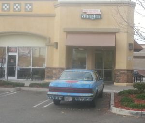 If this is an employee car right out front taking up space where a customer could park, that's my biggest complaint about Baagan. Shouldn't employees should be more considerate and park as far away from where they work as possible  at Baagan in Rocklin