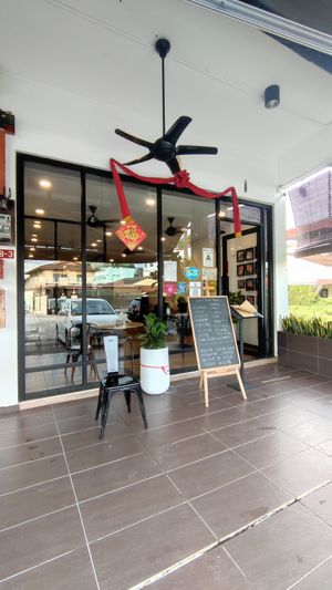 Closer look of entrance at VNC Cafe in Muar