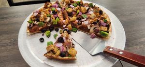 Plant-based combination pizza at Pizza Twist in Fairfield