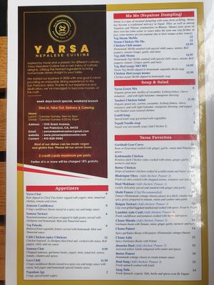  at Yarsa Nepalese Cuisine in San Francisco