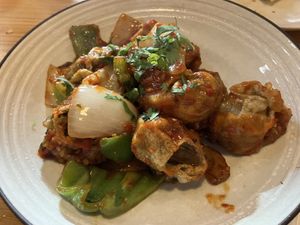 Veg chili momos  at Yarsa Nepalese Cuisine in San Francisco