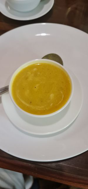 Pumpkin soup at The Viridian Plate in Chennai