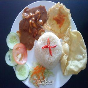 NASI LEMAK WITH HOME MADE VEG FRIED EGG at Zen Garden Cafe in Taiping