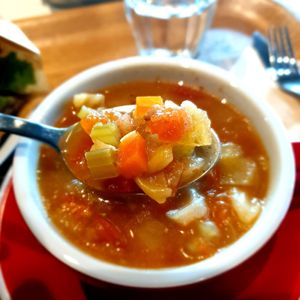 full of veggies at 395 Bakery in Seoul