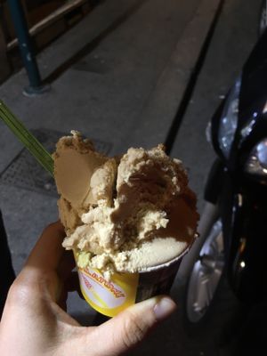 Pistachio and nut soya ice cream at Il Gelatone in Rome