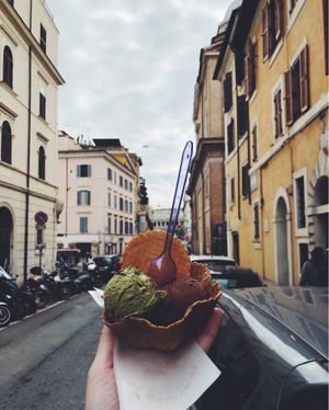 Soya Pistachio & Chocolate Gelato at Il Gelatone in Rome