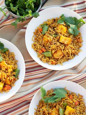 Vegetable Paneer Biryani  at Shreeji Foods in Tokyo