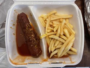 Curry sausage takeaway  at Mama's Haus in Hannover