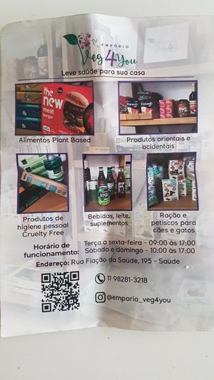 Brochure at Loving Hut - Saúde in Sao Paulo