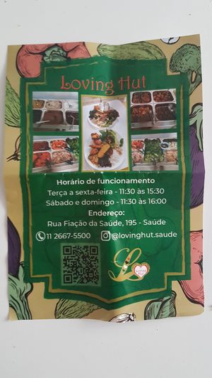 Brochure at Loving Hut - Saúde in Sao Paulo