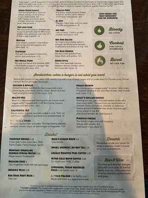 Menu - May 2019 at Green Truck Pub in Savannah