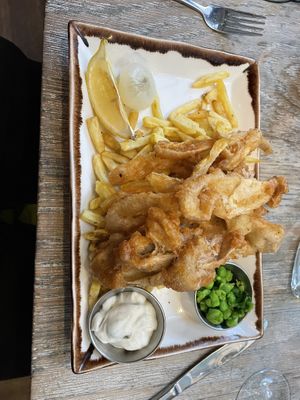 Banana blossom and chips  at Forgan's in Dundee
