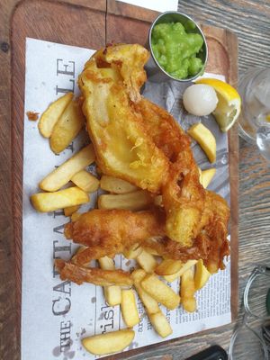 vegan fish and chips at Forgan's in Dundee