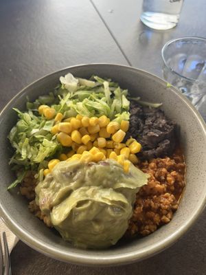 Bowl con chilli di soia  at Britos in Milan