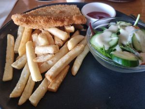 Vegan schnitzel at Tollgate Hotel in Parramatta