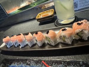 Vegan “salmon” roll  at Hiromi in Cancun