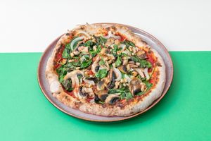 Funghi Pizza at Prima Pizza in Lisbon