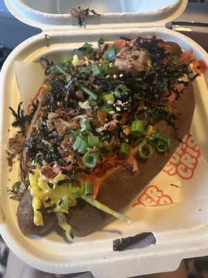 Curry dog vegan   at Super Crisp in Detroit