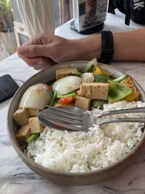 Stirfry black pepper tofu, beware egg tofu   at Summer Fresh in Ao Nang