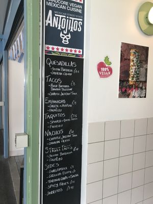 menu  at Antojitos in North West London