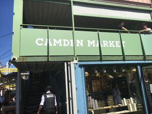 Front of market; venue is on 2nd story at Antojitos in North West London