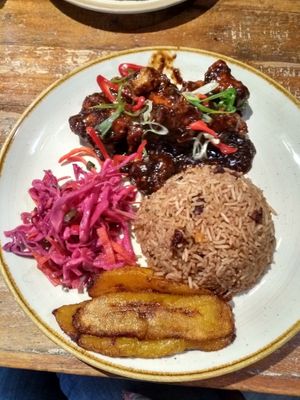 Jerk "chicken" at Ma Petite Jamaica in North West London