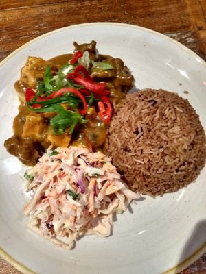 Jackfruit and "mutton" stew at Ma Petite Jamaica in North West London