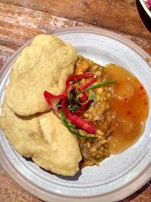 Chana daal with doubles at Ma Petite Jamaica in North West London