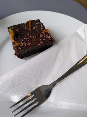 Chocolate brownie (July 2023) at Laughing Llama Coffee & Bistro in York