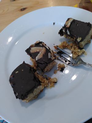 Chocolate flapjack (August 2023) at Laughing Llama Coffee & Bistro in York