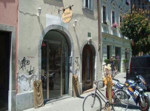 Outside Zdrava Trgovinca
 at Zdrava Trgovinca in Ljubljana