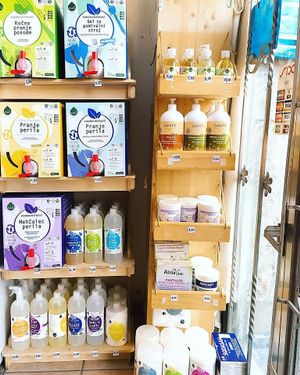 Vegan refillable cleaning products Biolu. at Zdrava Trgovinca in Ljubljana