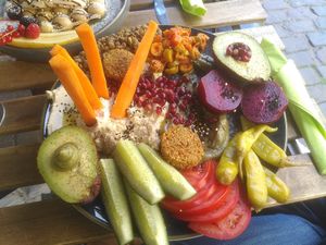 Vegan breakfast platter for two at Earth Bowls in Heidelberg