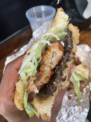 Frickle Burger   at 12oh7 Herban Eatery in St Louis