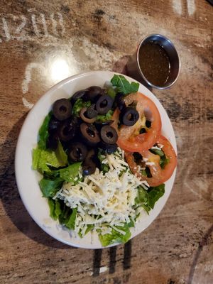 House salad at Cosa Nostra Pizzeria in San Antonio