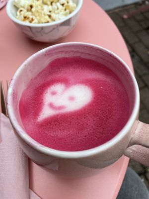 Beetroot latte at The Little Gem in Royal Wootton Bassett