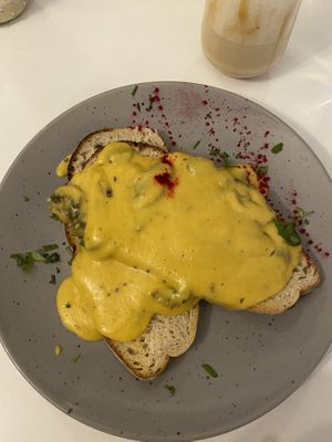 Croque madame posh toast   at The Little Gem in Royal Wootton Bassett