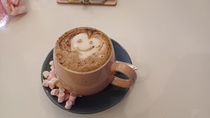Hot chocolate with marshmallows   at The Little Gem in Royal Wootton Bassett