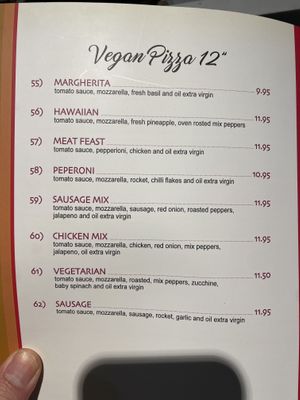 Vegan Menu  at La Cucina in East London