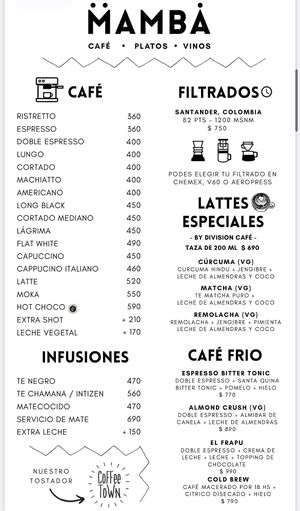 Cafés  at Mamba in Neuquen