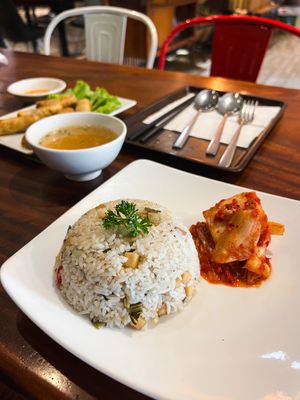 Fried rice with taro - delicious!  at Vitking House in Phnom Penh
