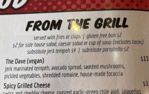 “The Dave” - always vegan/always on menu  at Ska Brewing in Durango